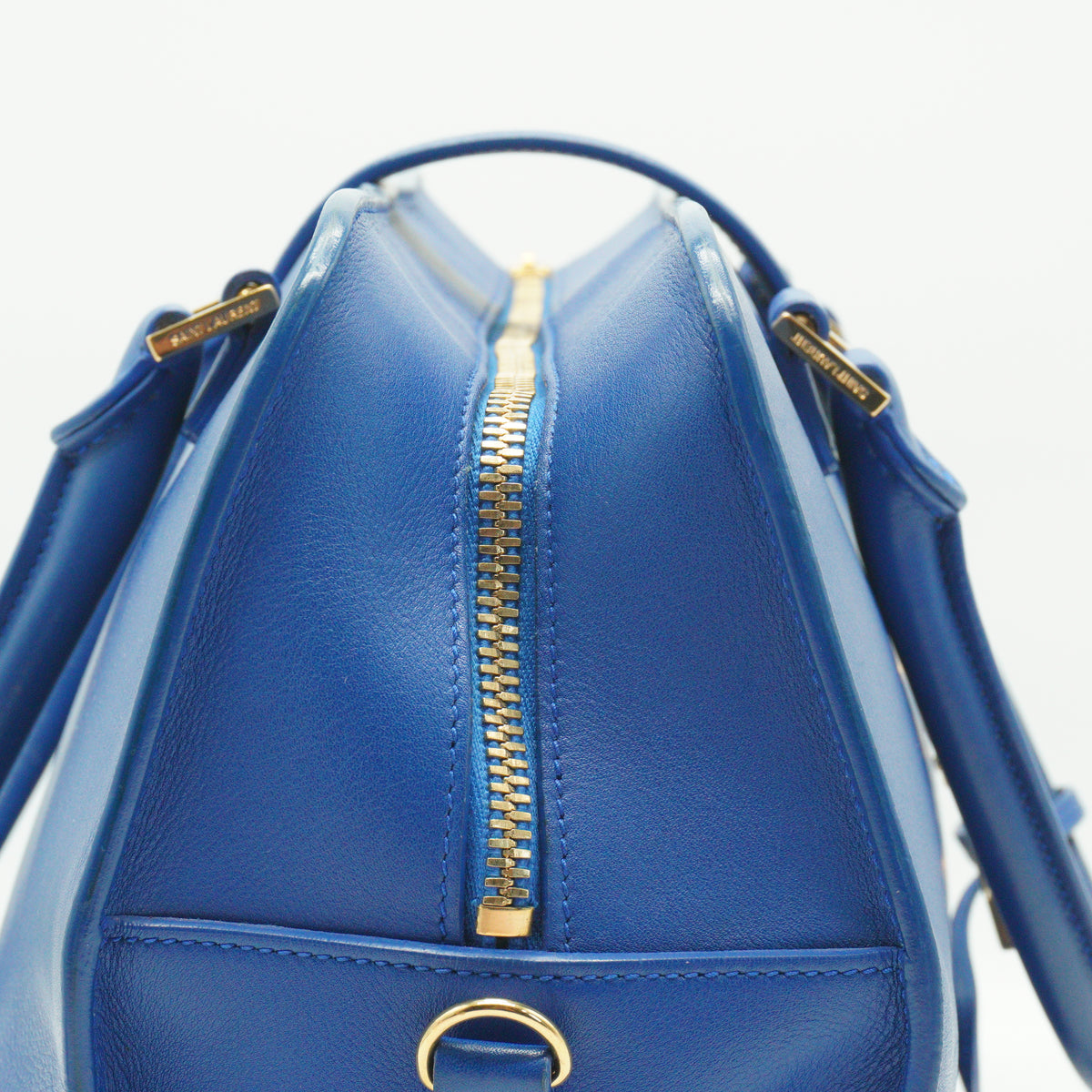 YSL Monogram Cabas handbag Blue Large GHW