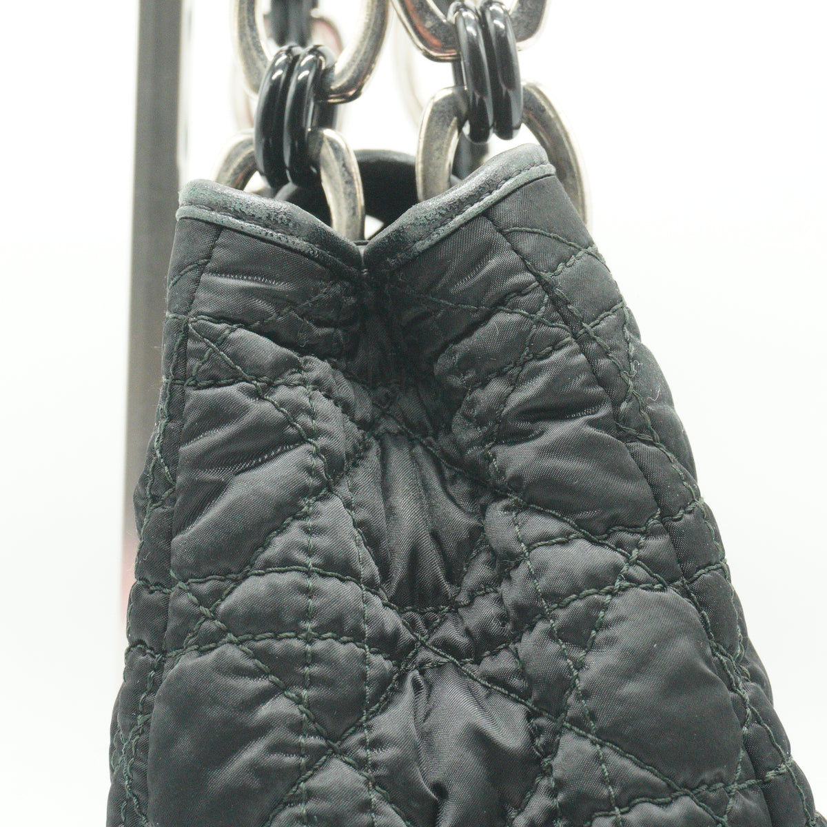 Dior	Cannage Charming Lock Tote Bag Black Medium  SHW