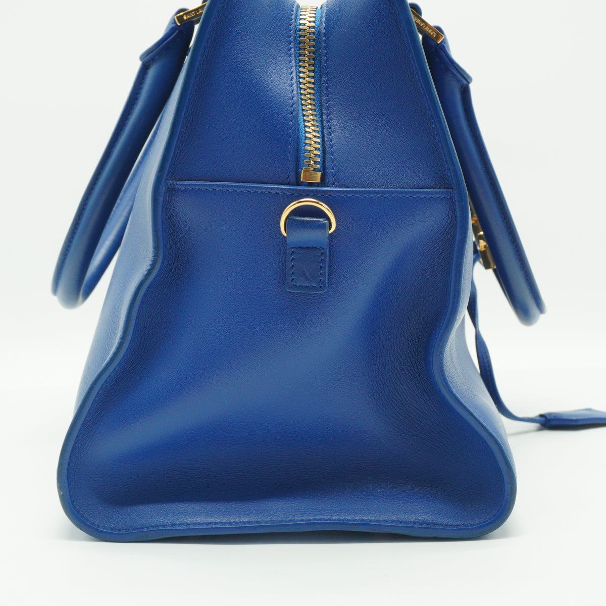 YSL Monogram Cabas handbag Blue Large GHW