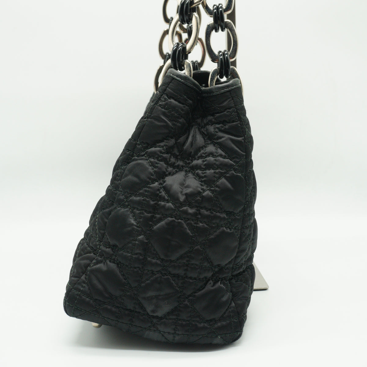 Dior	Cannage Charming Lock Tote Bag Black Medium  SHW