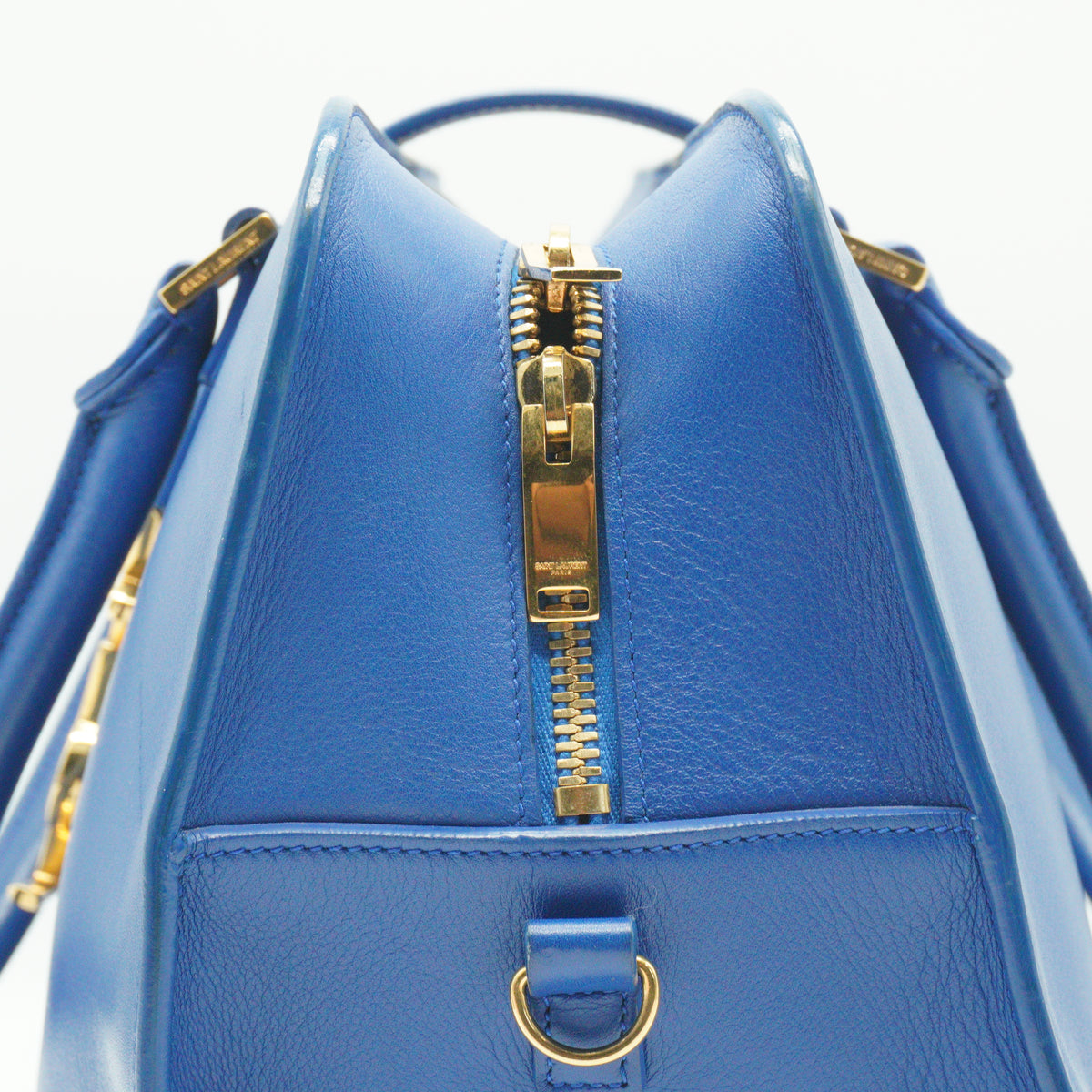 YSL Monogram Cabas handbag Blue Large GHW