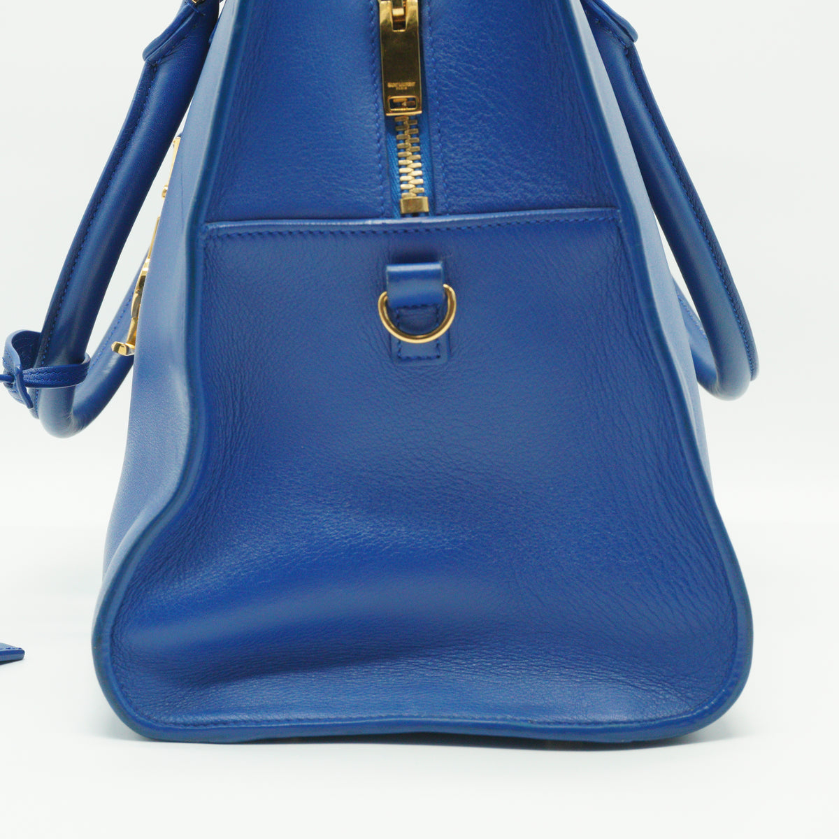 YSL Monogram Cabas handbag Blue Large GHW