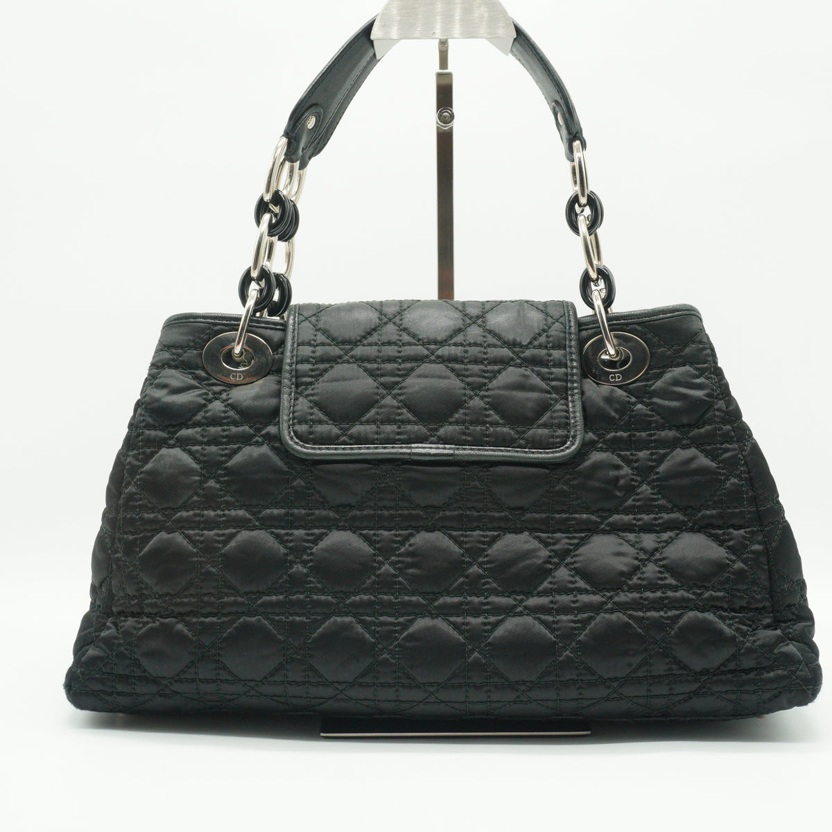 Dior	Cannage Charming Lock Tote Bag Black Medium  SHW