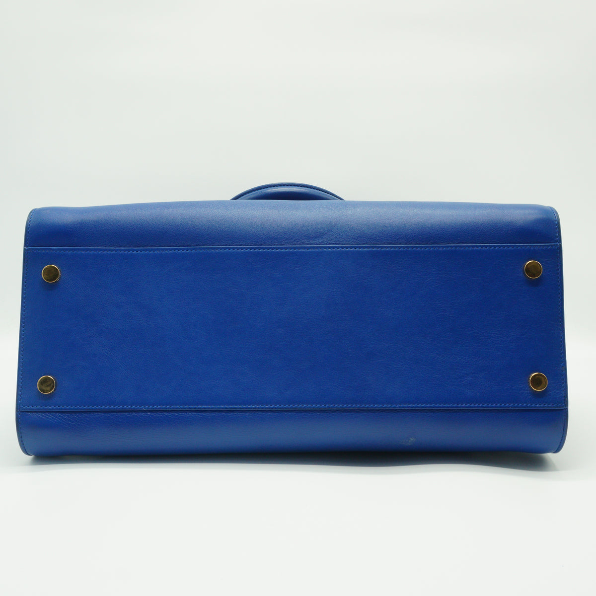 YSL Monogram Cabas handbag Blue Large GHW