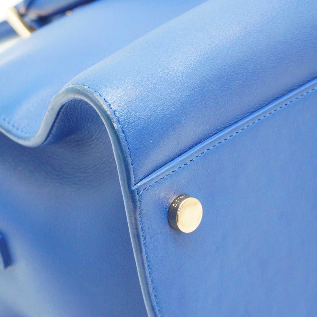YSL Monogram Cabas handbag Blue Large GHW