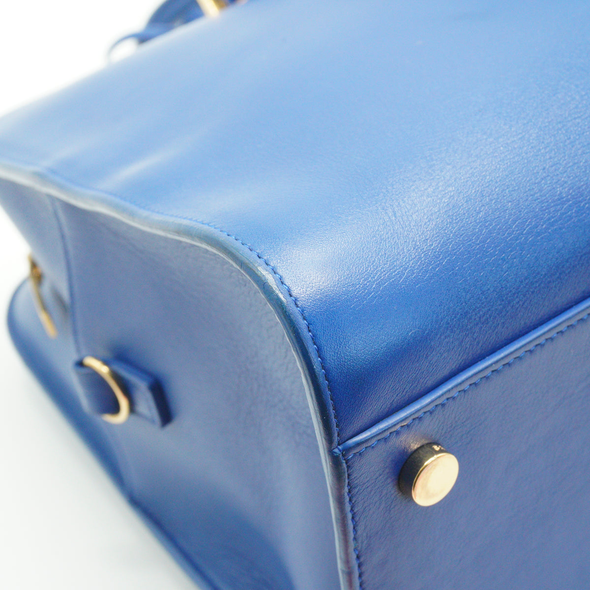 YSL Monogram Cabas handbag Blue Large GHW