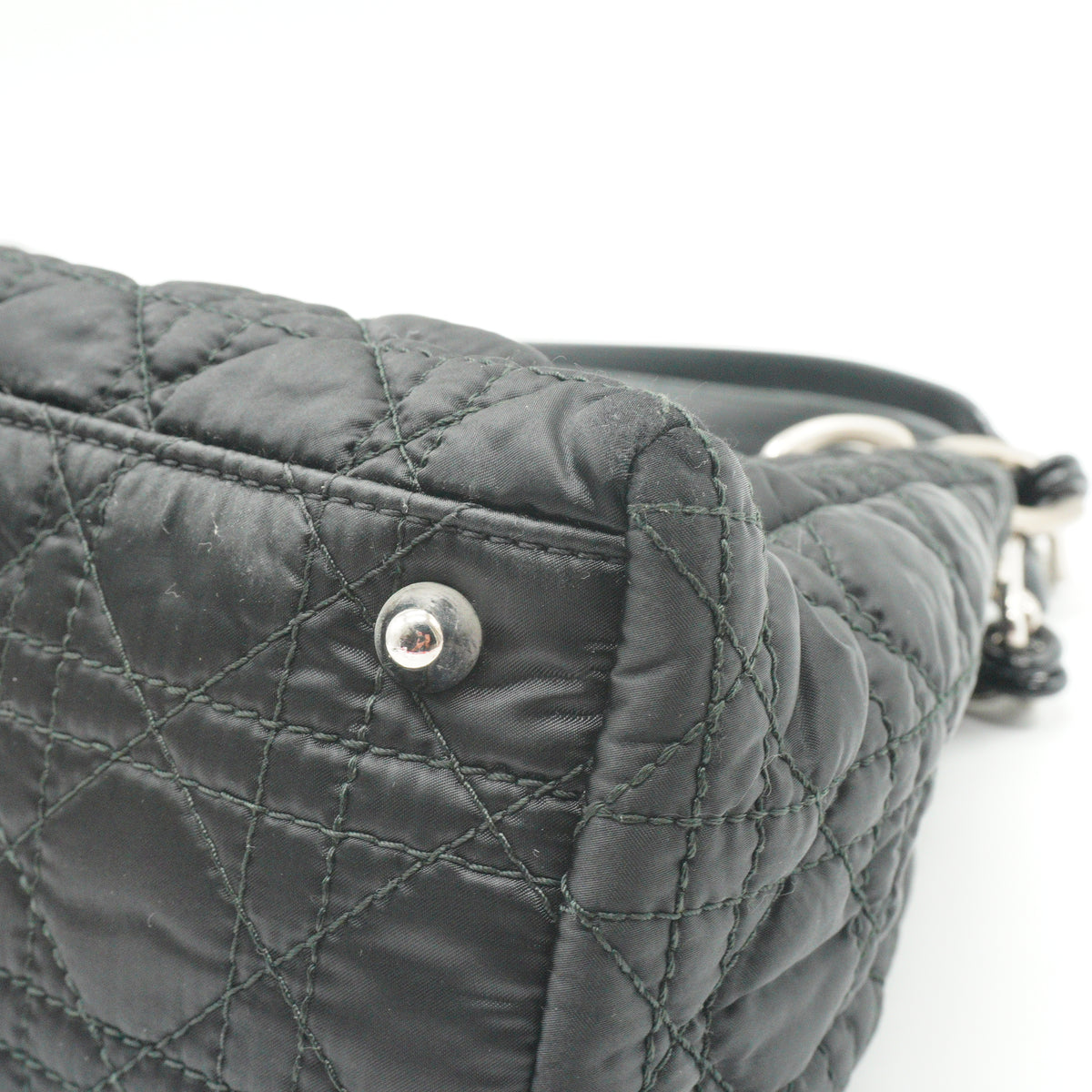 Dior	Cannage Charming Lock Tote Bag Black Medium  SHW