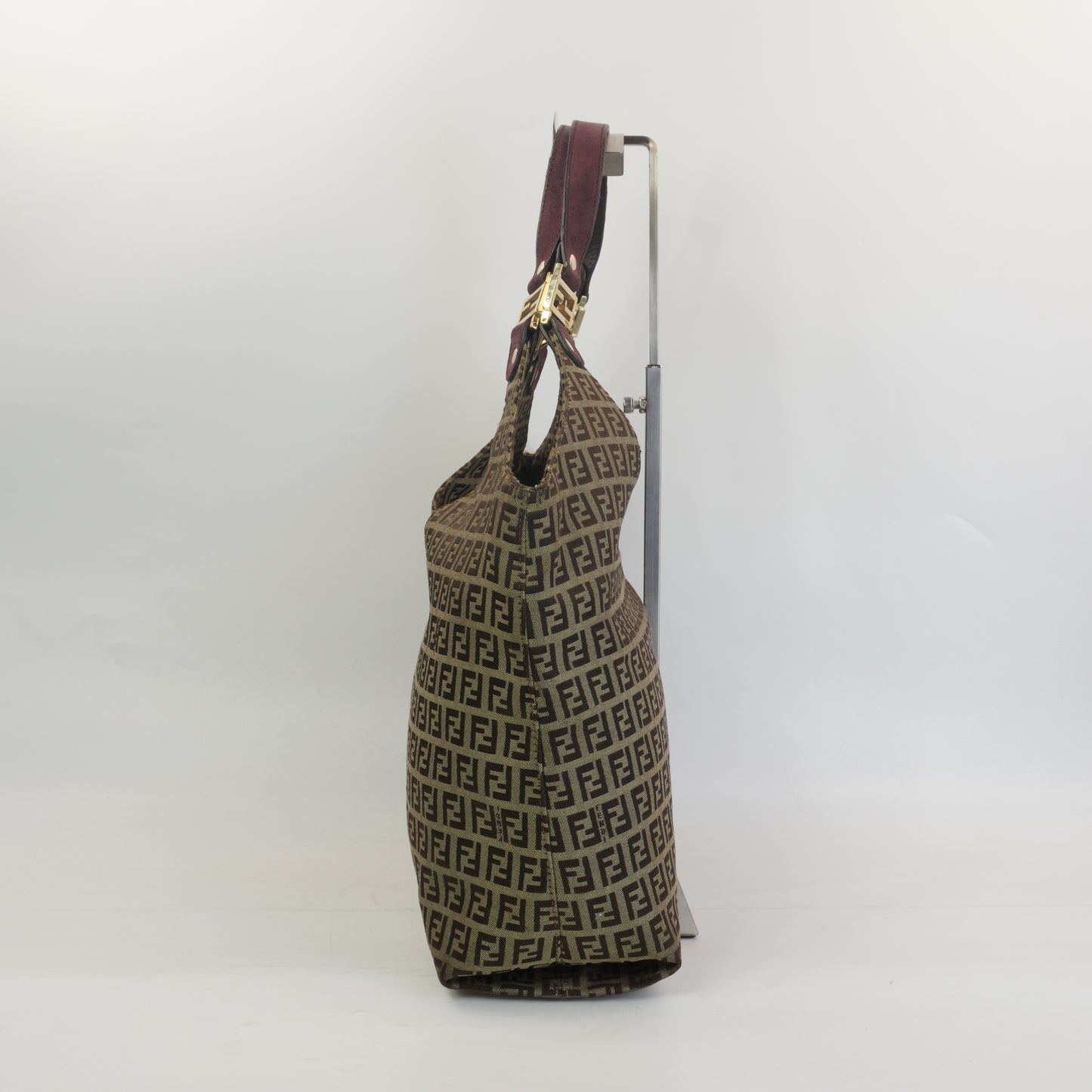 Fendi Zucchino monogram canvas hobo bag GHW Large
