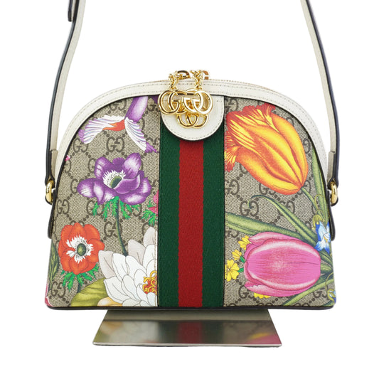 Gucci Flora Ophidia Dome Small White Trim