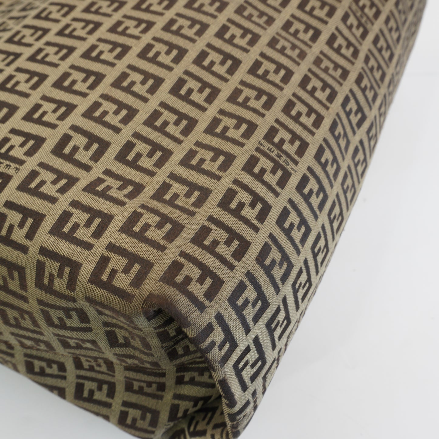 Fendi Zucchino monogram canvas hobo bag GHW Large