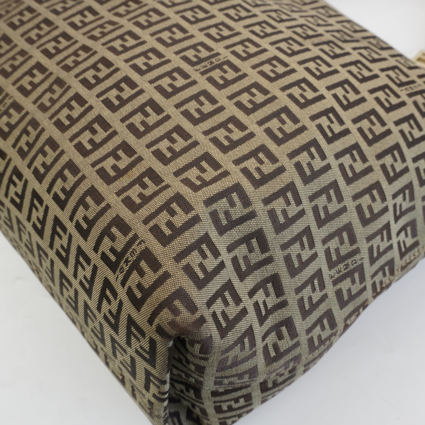 Fendi Zucchino monogram canvas hobo bag GHW Large