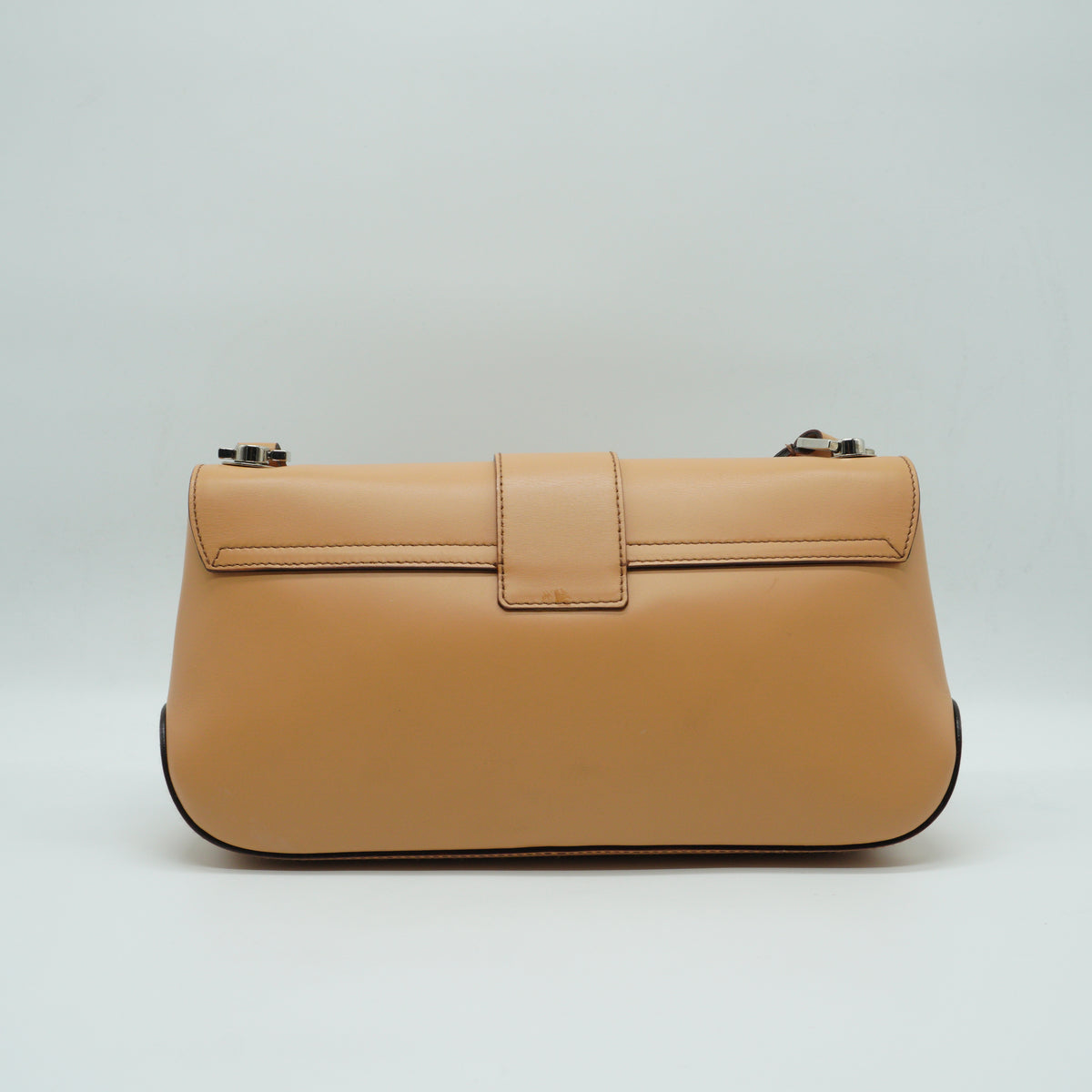 Salvatore Ferragamo	Gacini Leather Shoulder Bag Small Beige GHW
