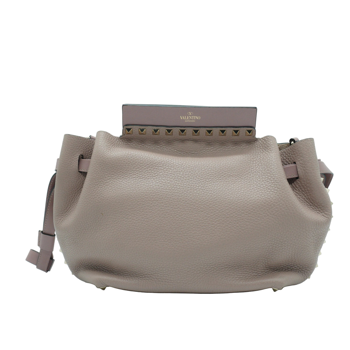 Valentino	Rockstud Double Flap Crossbody Bag Small Poudre GHW
