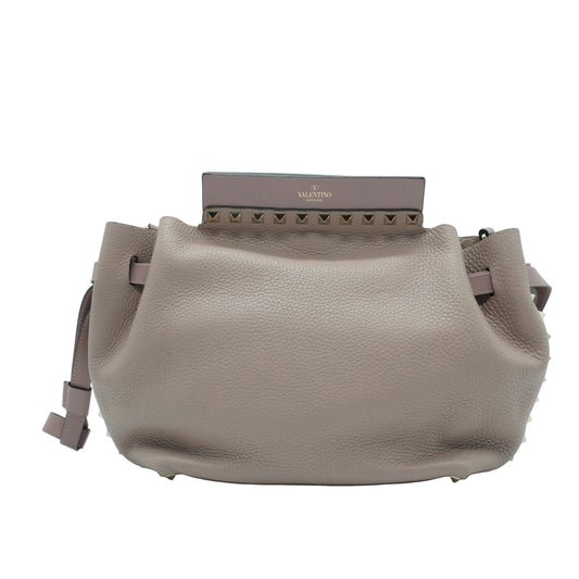 Valentino	Rockstud Double Flap Crossbody Bag Small Poudre GHW