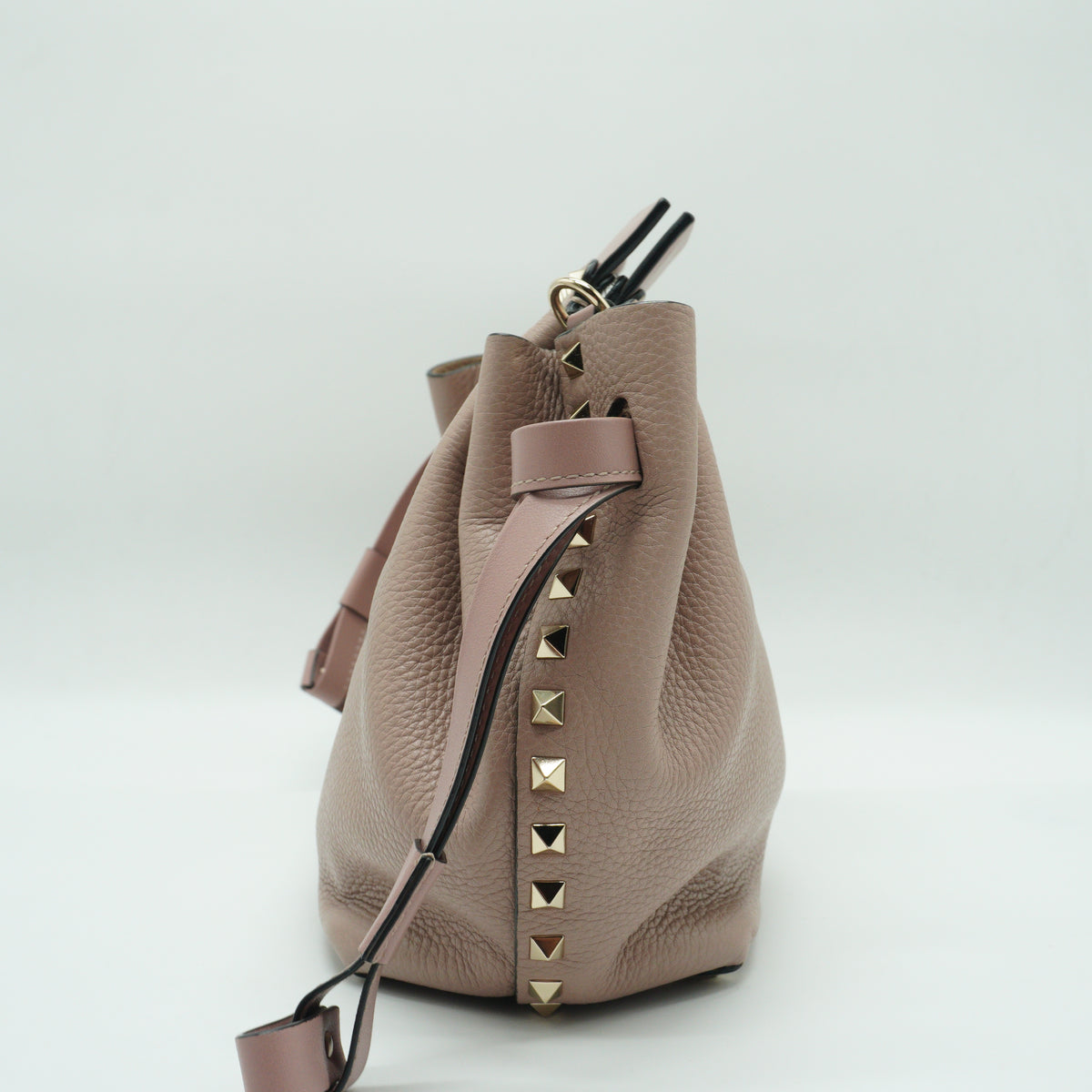 Valentino	Rockstud Double Flap Crossbody Bag Small Poudre GHW