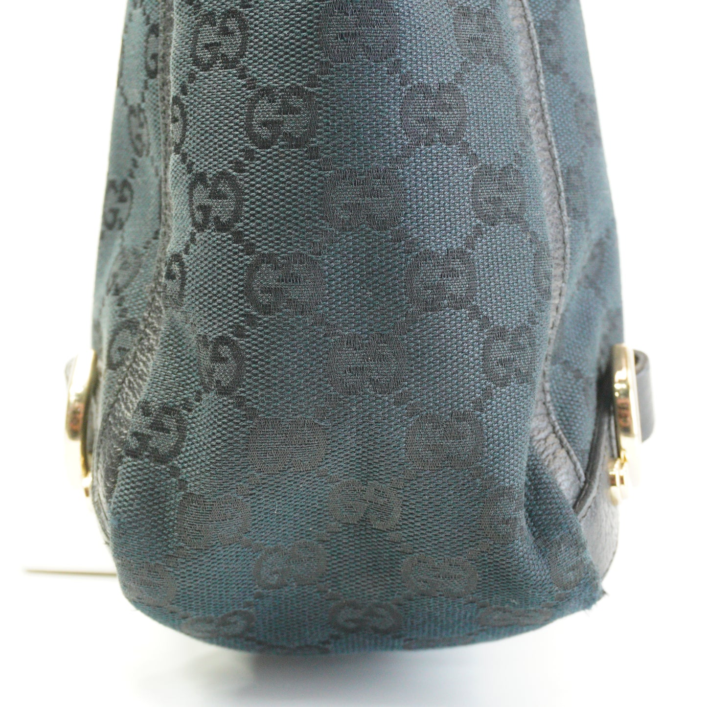 Gucci Double G Canvas Abbey Tote Large Black GHW