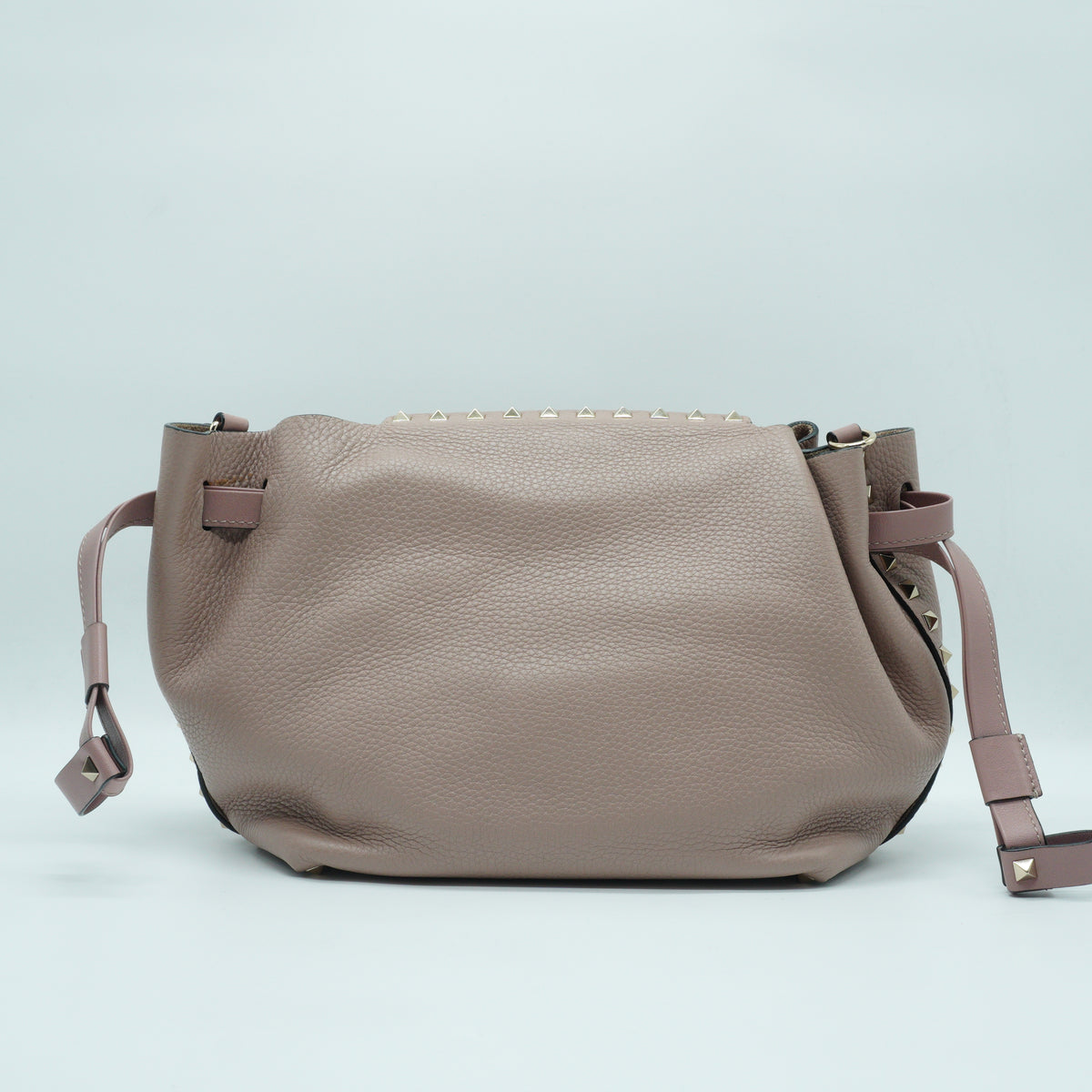 Valentino	Rockstud Double Flap Crossbody Bag Small Poudre GHW
