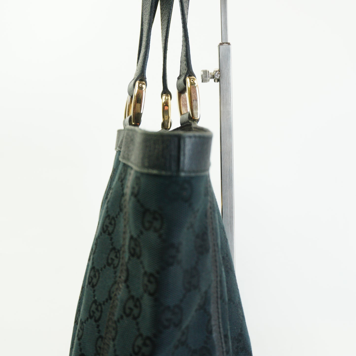 Gucci Double G Canvas Abbey Tote Large Black GHW