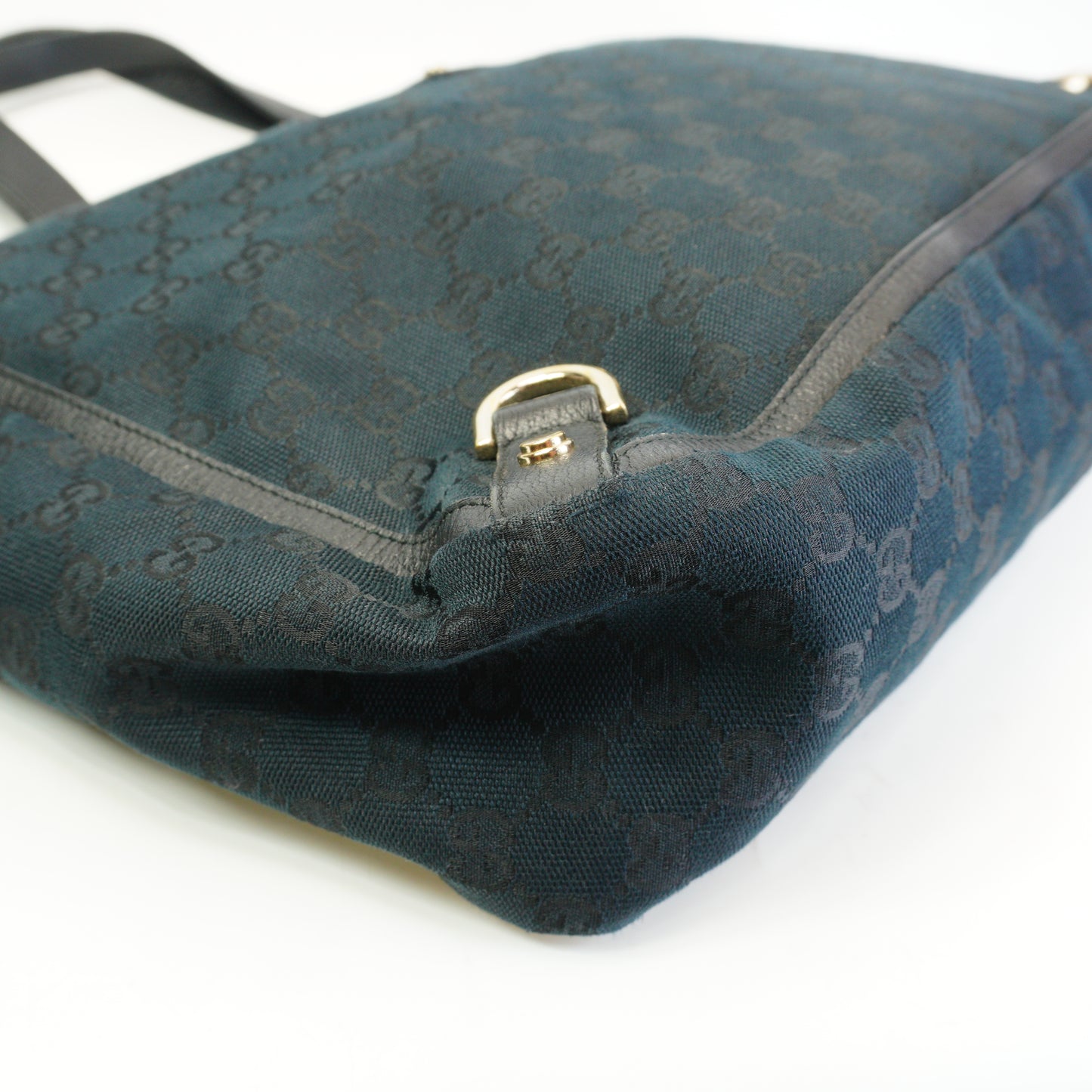 Gucci Double G Canvas Abbey Tote Large Black GHW