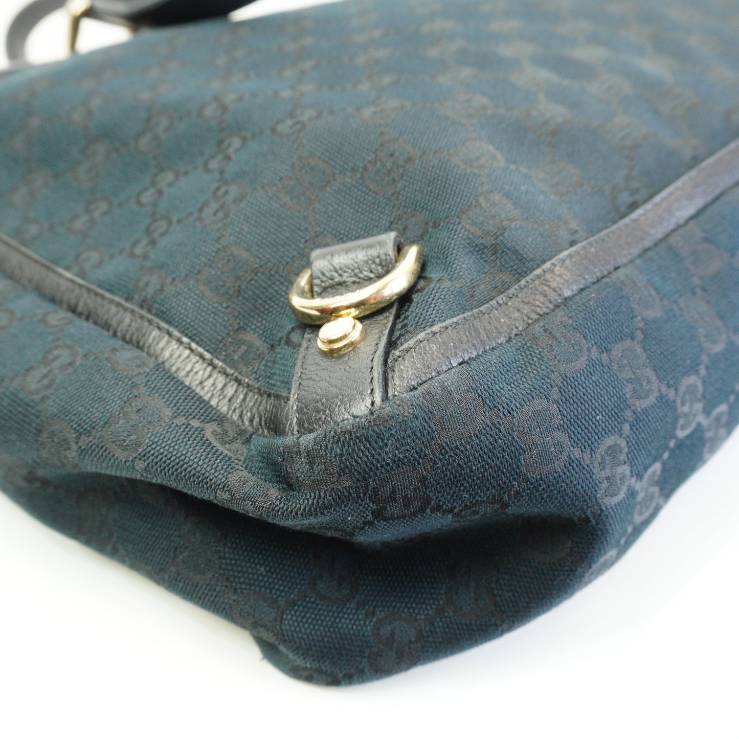 Gucci Double G Canvas Abbey Tote Large Black GHW