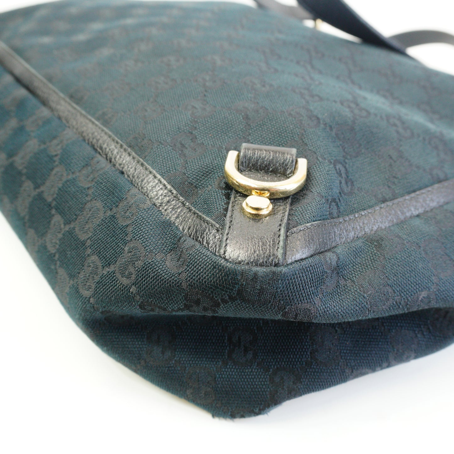Gucci Double G Canvas Abbey Tote Large Black GHW