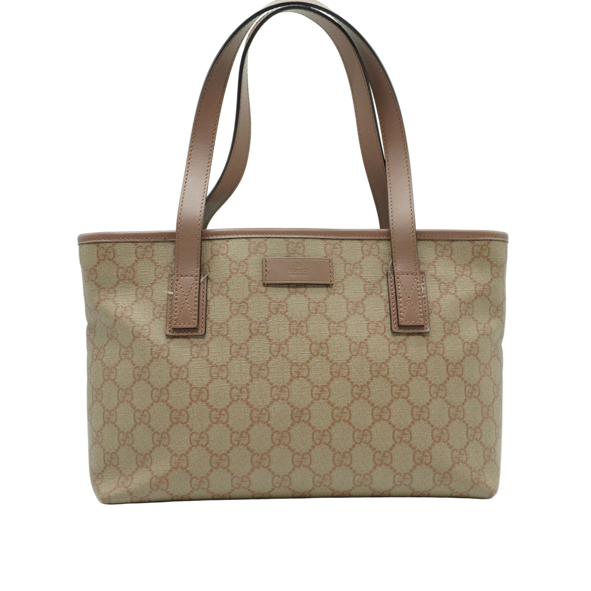Gucci	GG Monogram Coated Canvas Small Beige/Pink Tote GHW