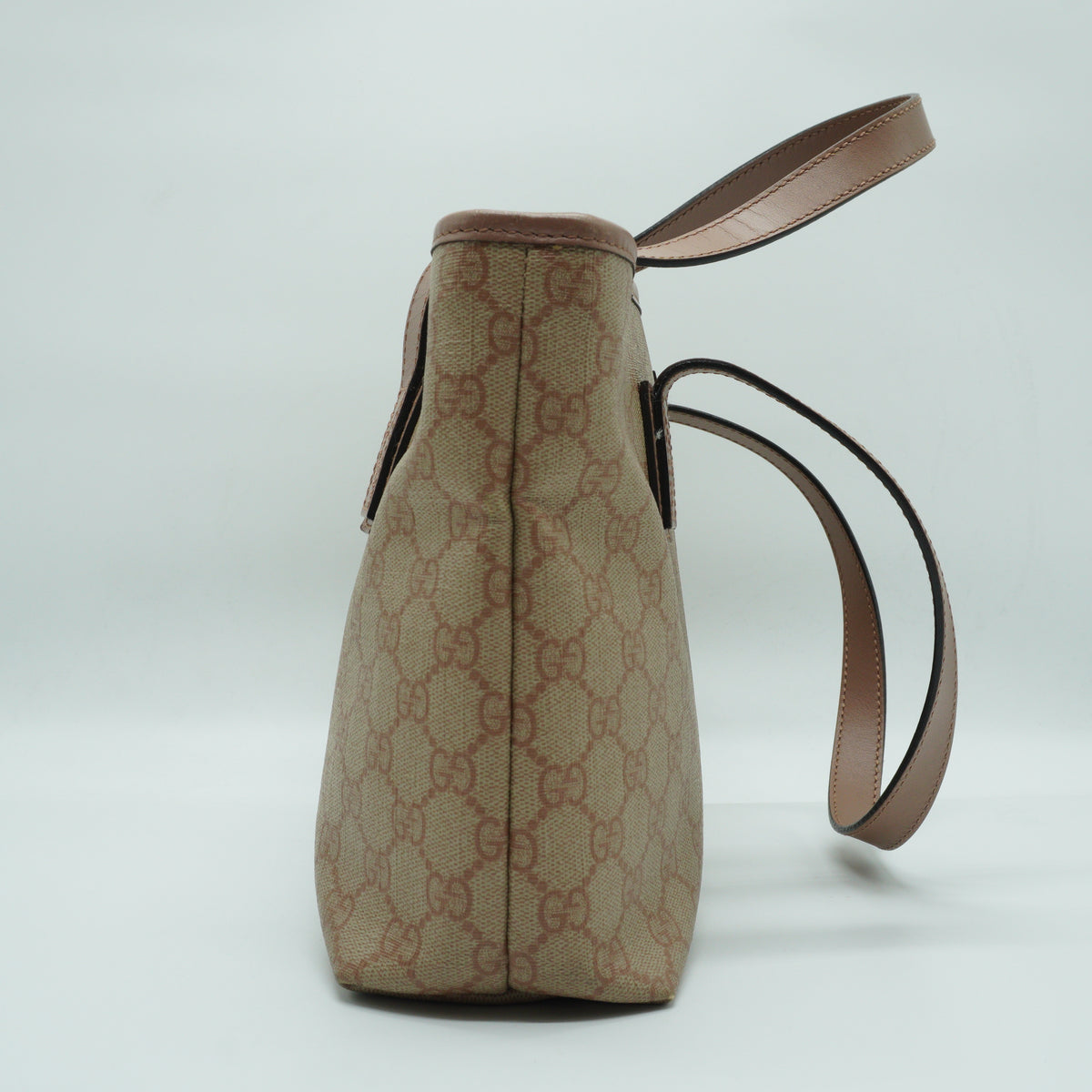 Gucci	GG Monogram Coated Canvas Small Beige/Pink Tote GHW