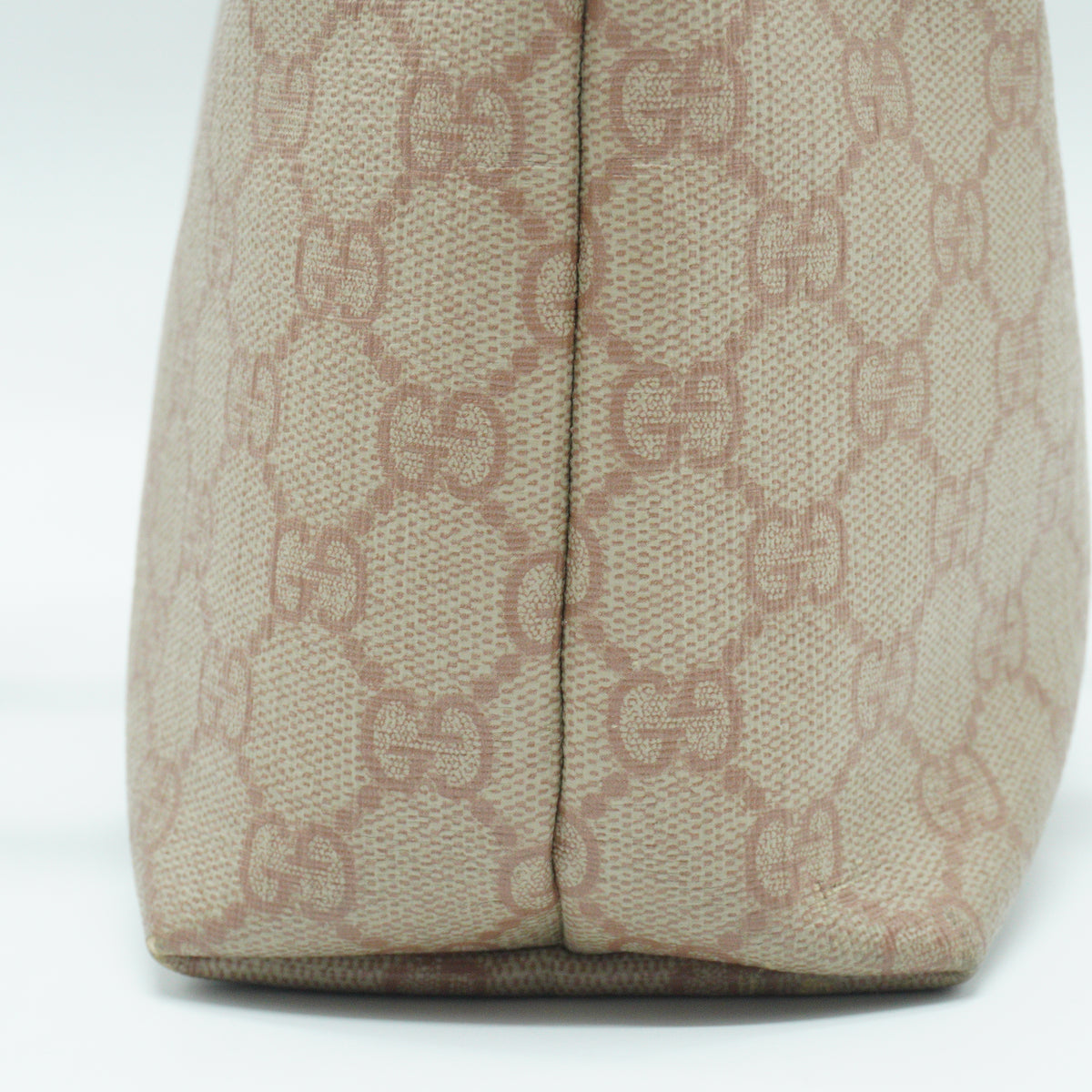 Gucci	GG Monogram Coated Canvas Small Beige/Pink Tote GHW