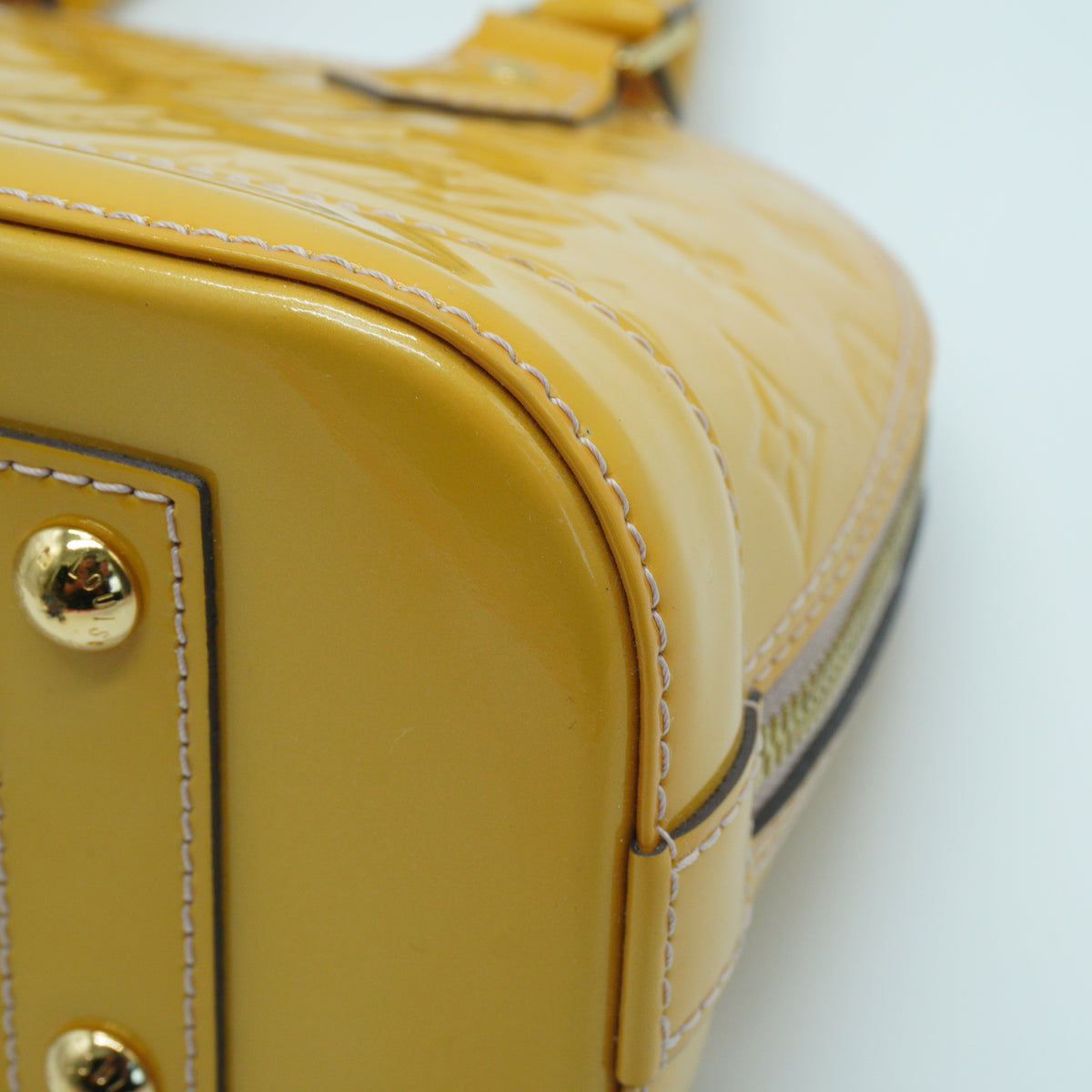 Louis Vuitton Alma BB Patent Yellow GHW