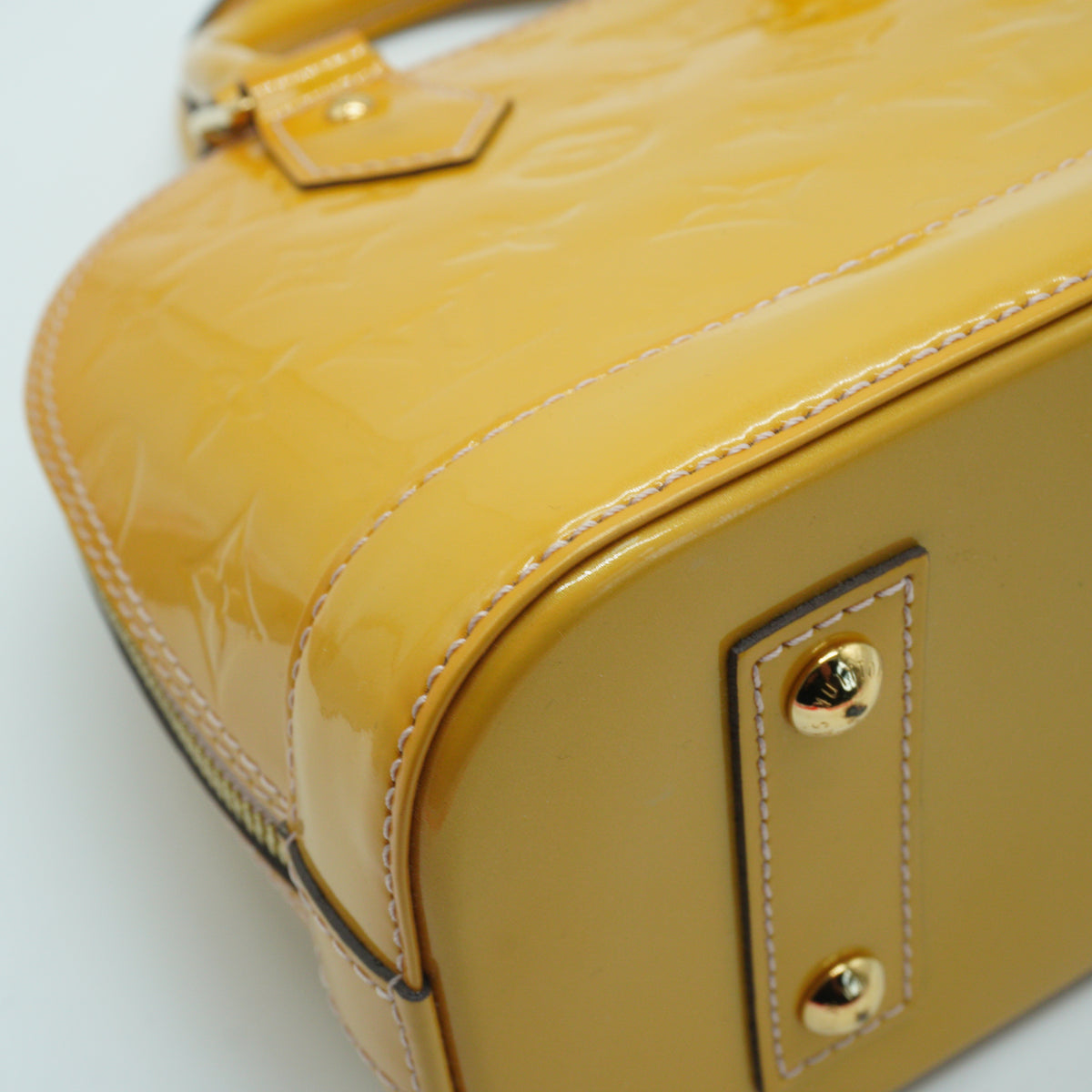 Louis Vuitton Alma BB Patent Yellow GHW