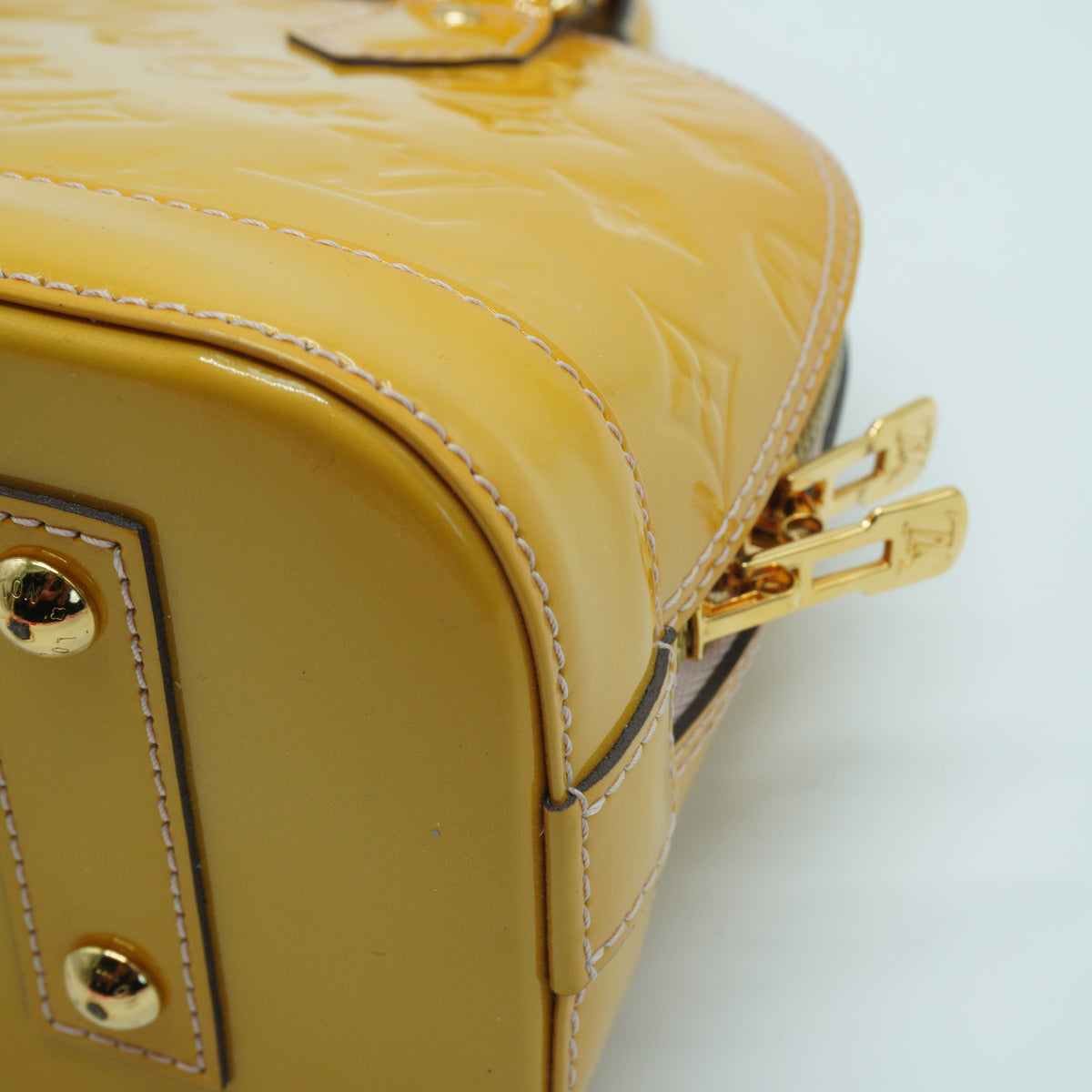 Louis Vuitton Alma BB Patent Yellow GHW