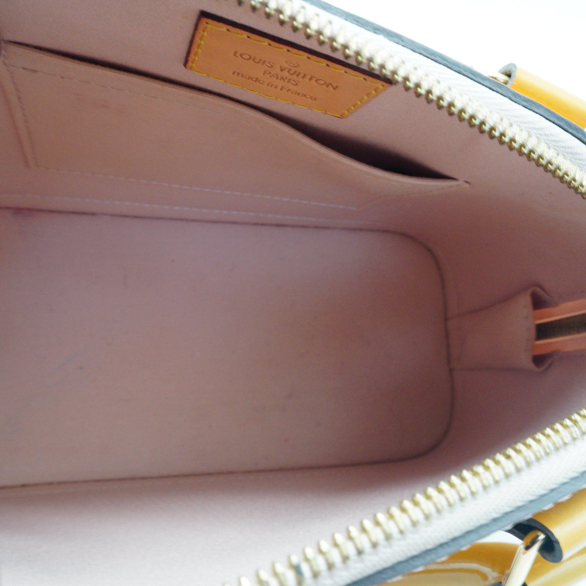 Louis Vuitton Alma BB Patent Yellow GHW
