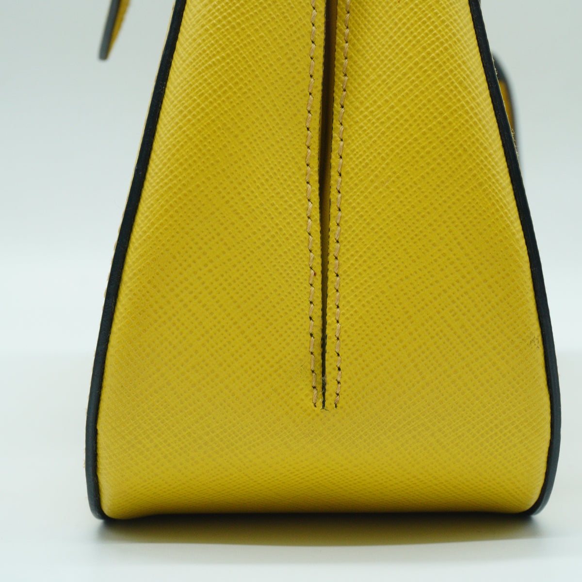 Prada	Sidonie Top Handle Small Saffiano Yellow GHW