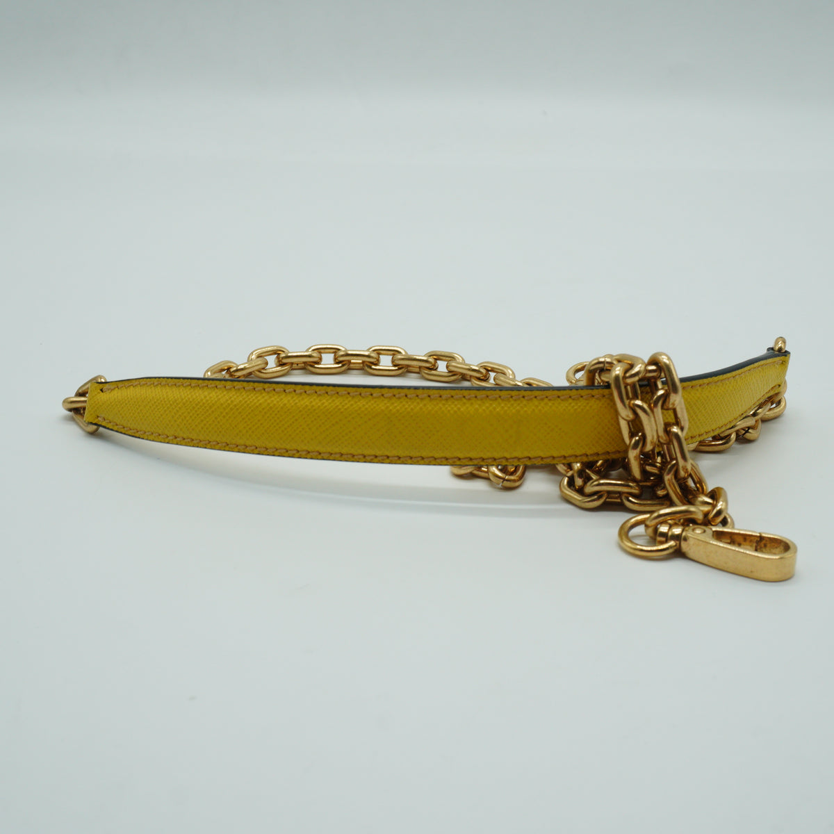 Prada	Sidonie Top Handle Small Saffiano Yellow GHW