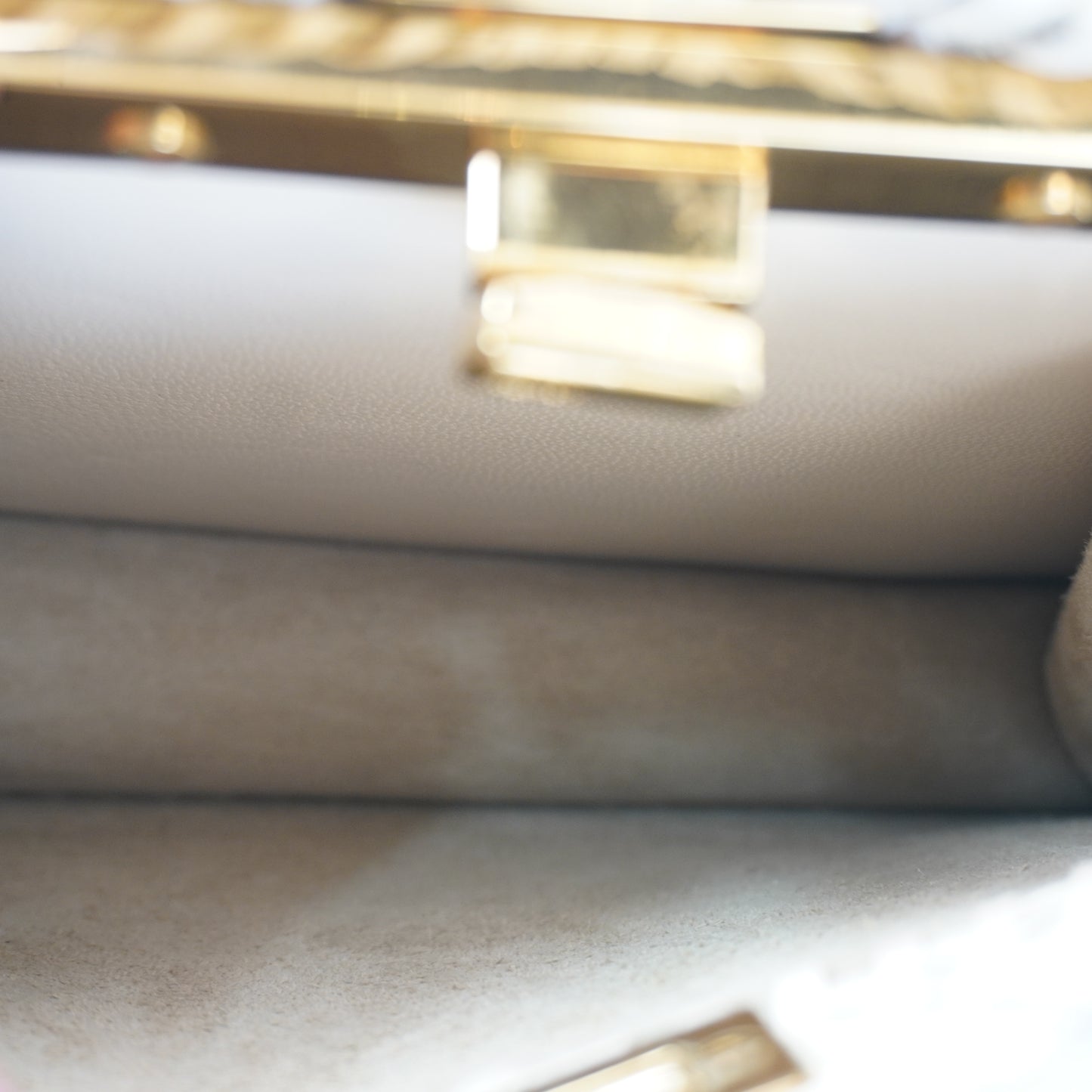 Fendi Peekaboo ISeeU Braided Small Offwhite GHW