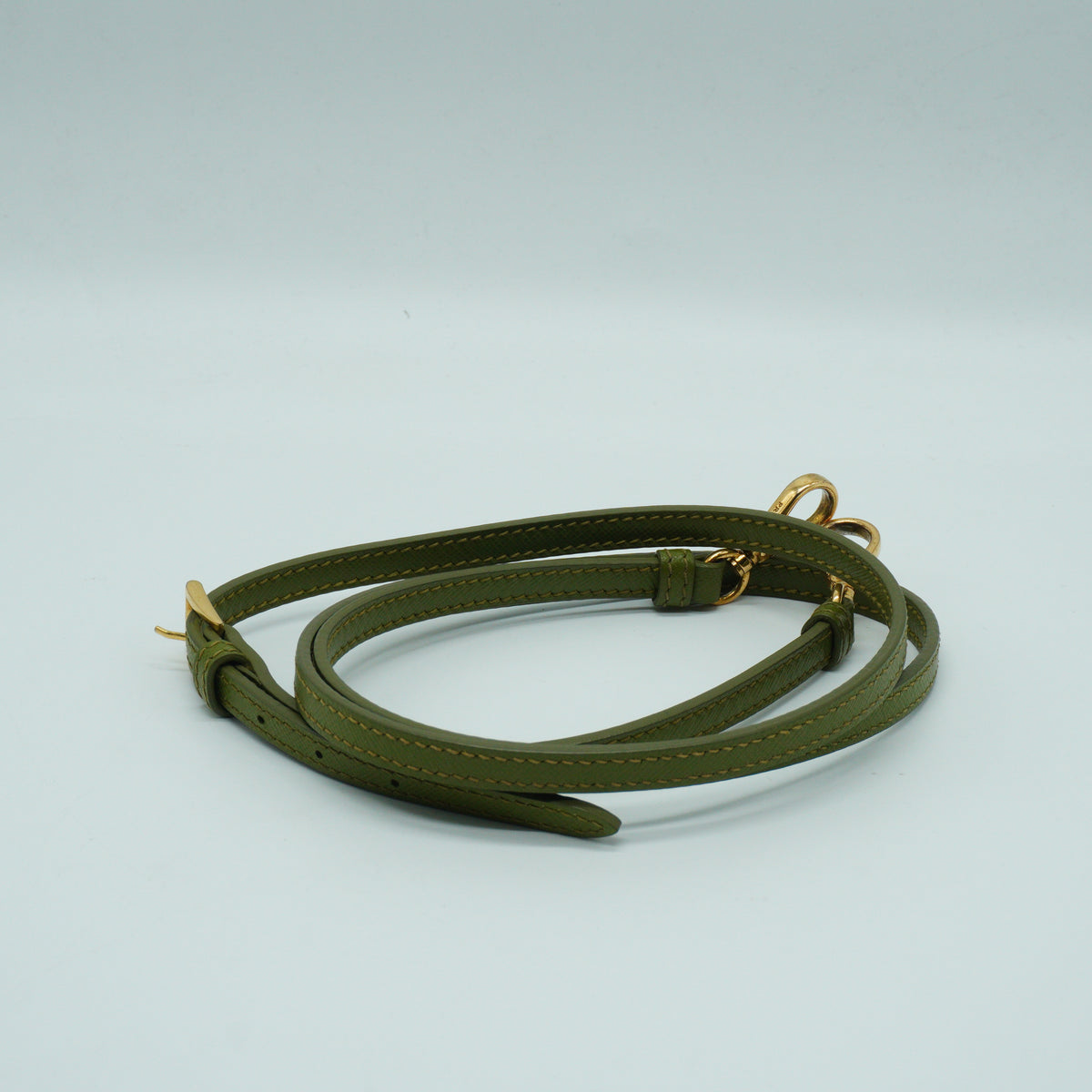 Prada	Promenade Bag Medium Saffiano Olive Green GHW