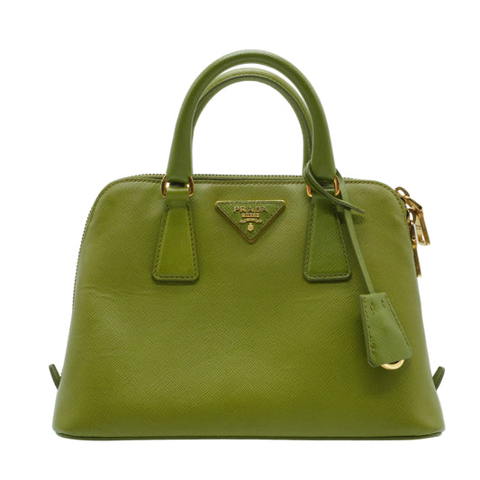 Prada	Promenade Bag Medium Saffiano Olive Green GHW