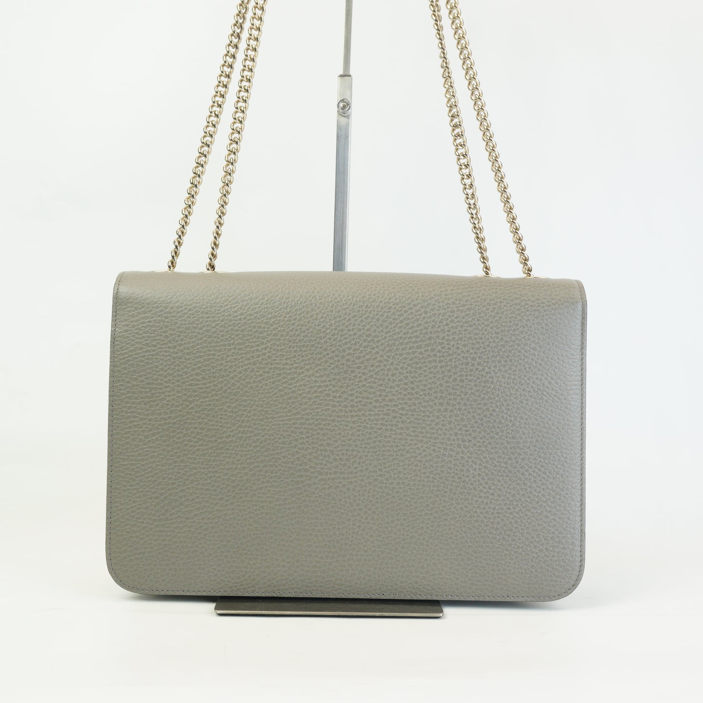 Gucci Interlocking G Shoulder Bag Medium Gray GHW