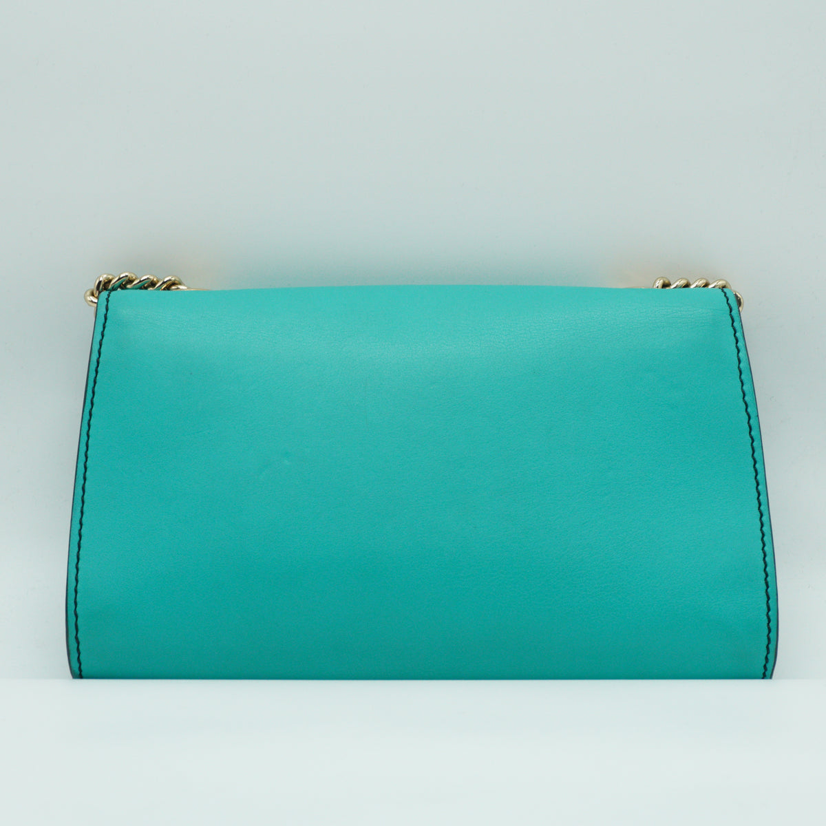 Gucci	Emily Smooth Leather Small Turquoise Shoulder bag SHW