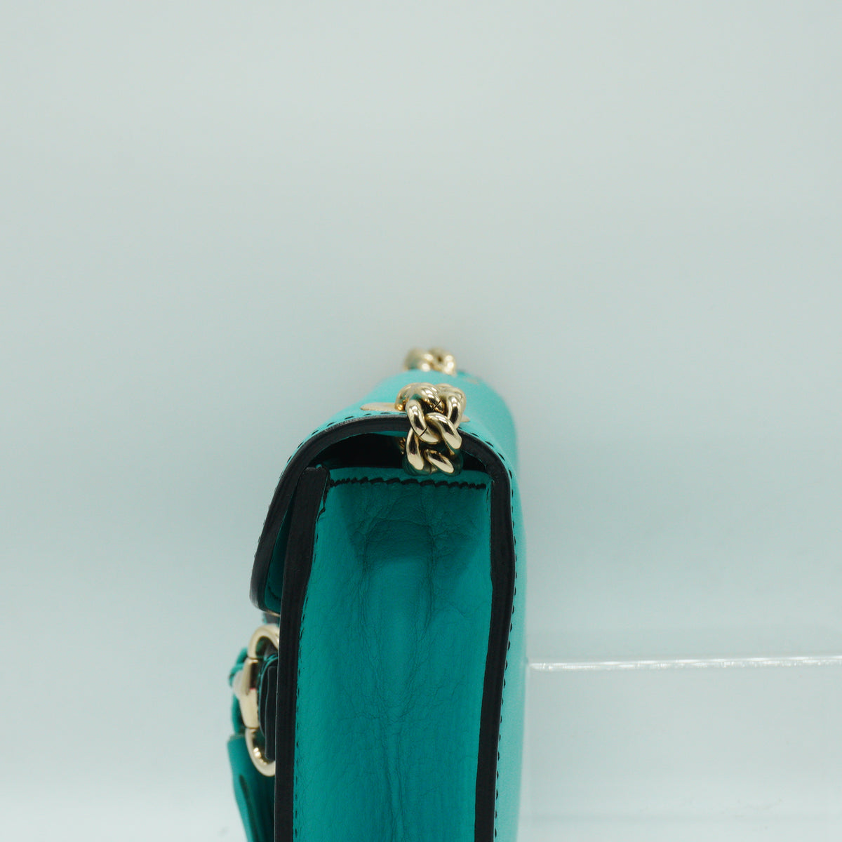Gucci	Emily Smooth Leather Small Turquoise Shoulder bag SHW