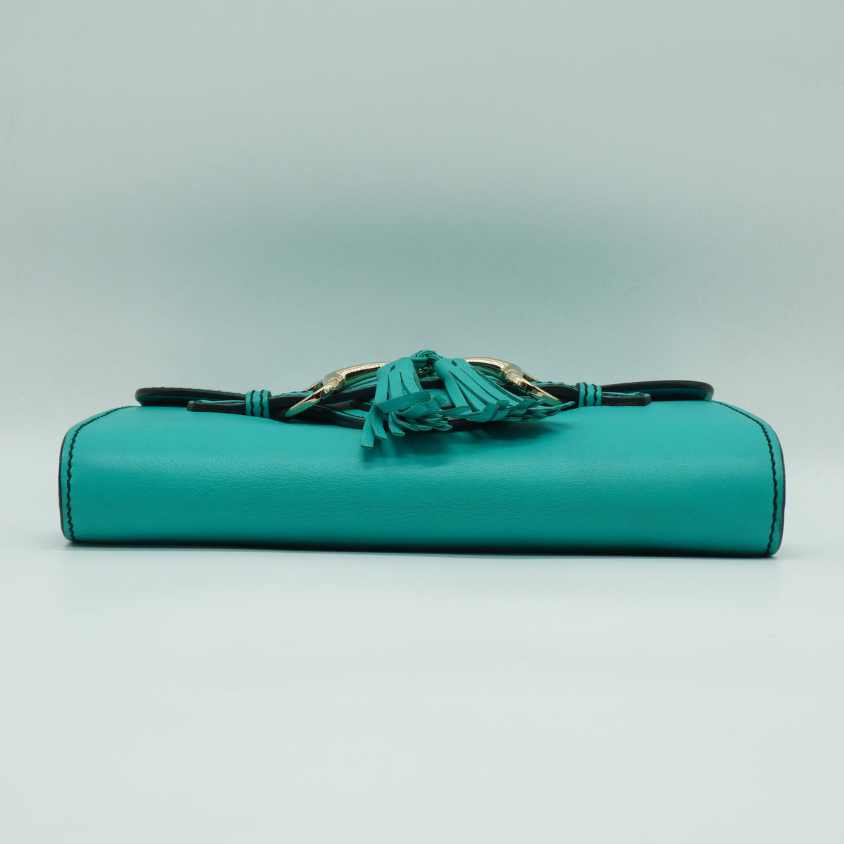 Gucci	Emily Smooth Leather Small Turquoise Shoulder bag SHW