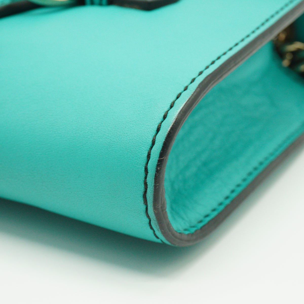Gucci	Emily Smooth Leather Small Turquoise Shoulder bag SHW