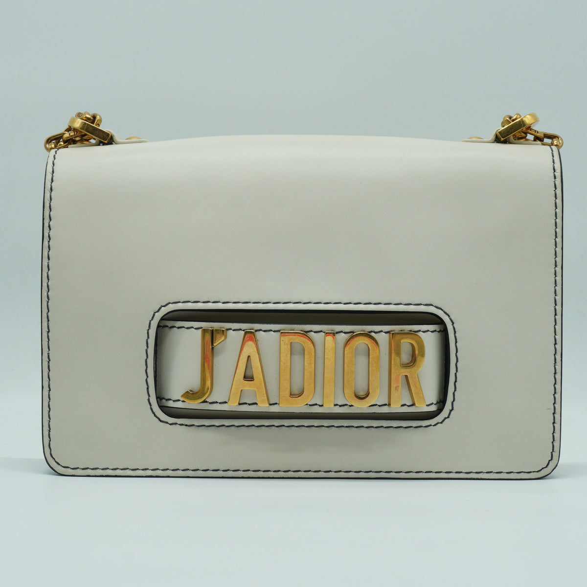 Dior	J'Adior Chain Flap Bag Small White GHW