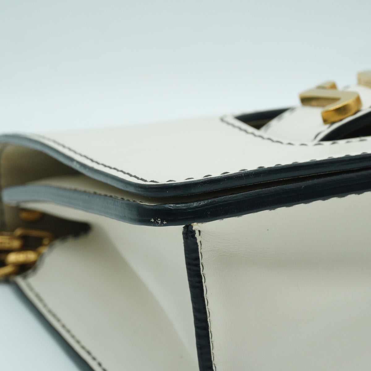 Dior	J'Adior Chain Flap Bag Small White GHW