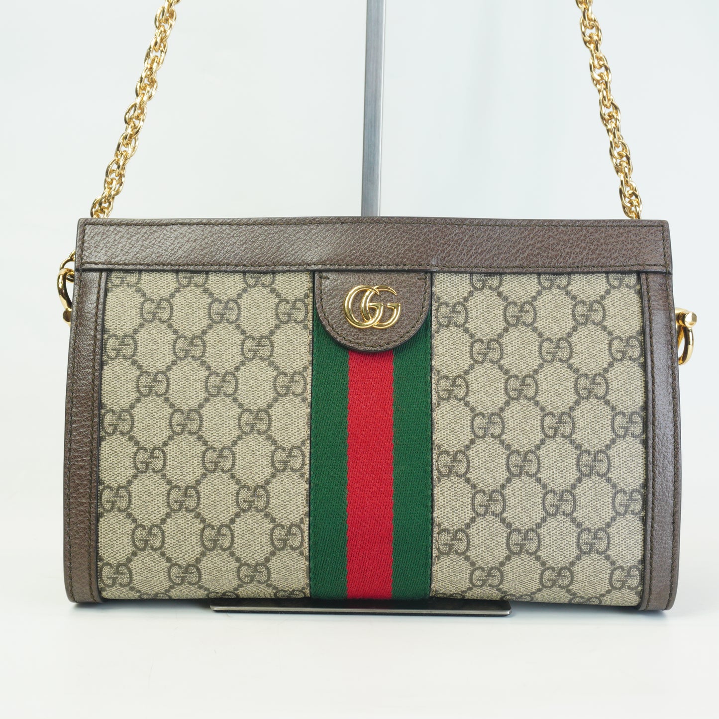 Gucci Ophidia GG Small Shoulder Bag Brown Trims GHW