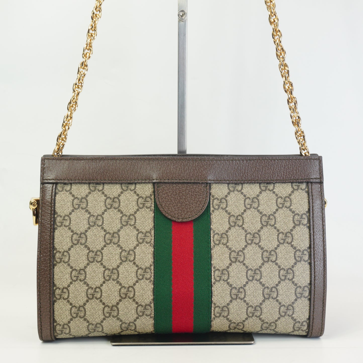 Gucci Ophidia GG Small Shoulder Bag Brown Trims GHW