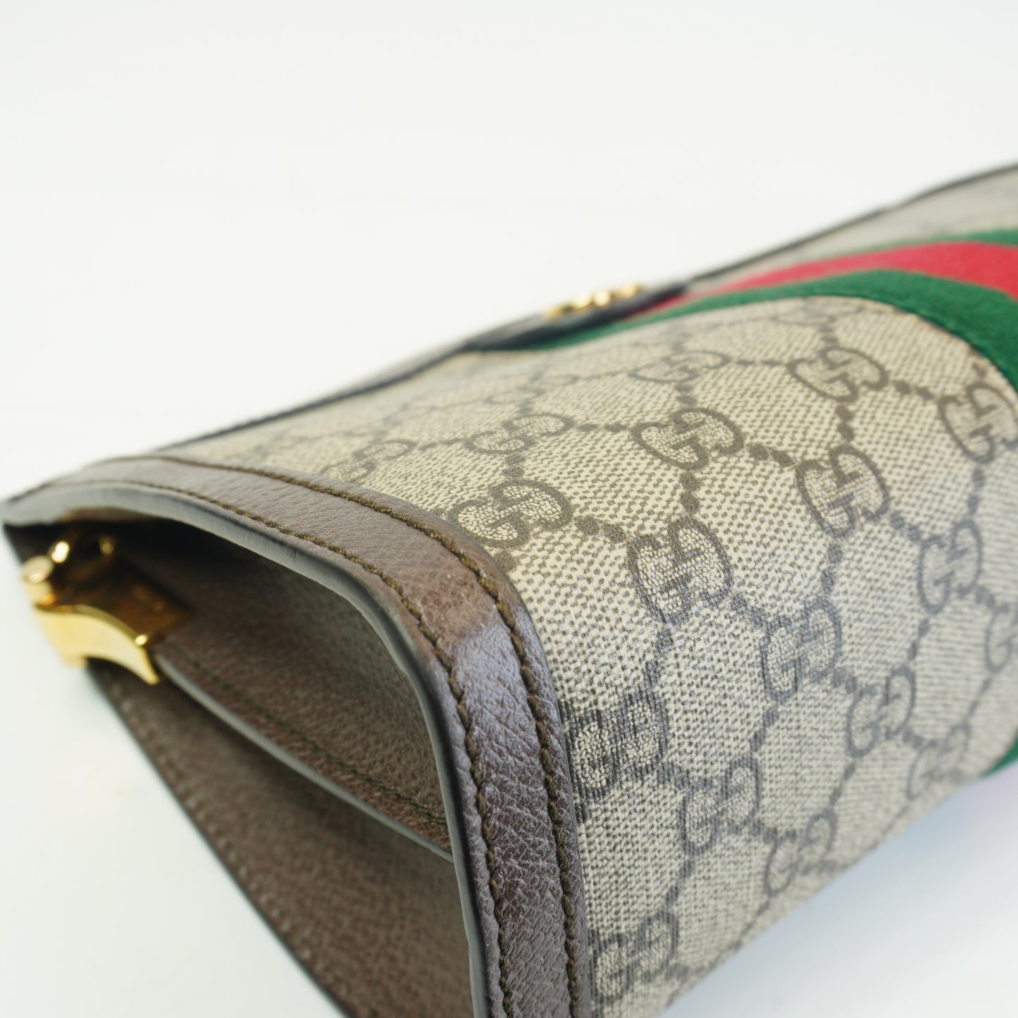 Gucci Ophidia GG Small Shoulder Bag Brown Trims GHW