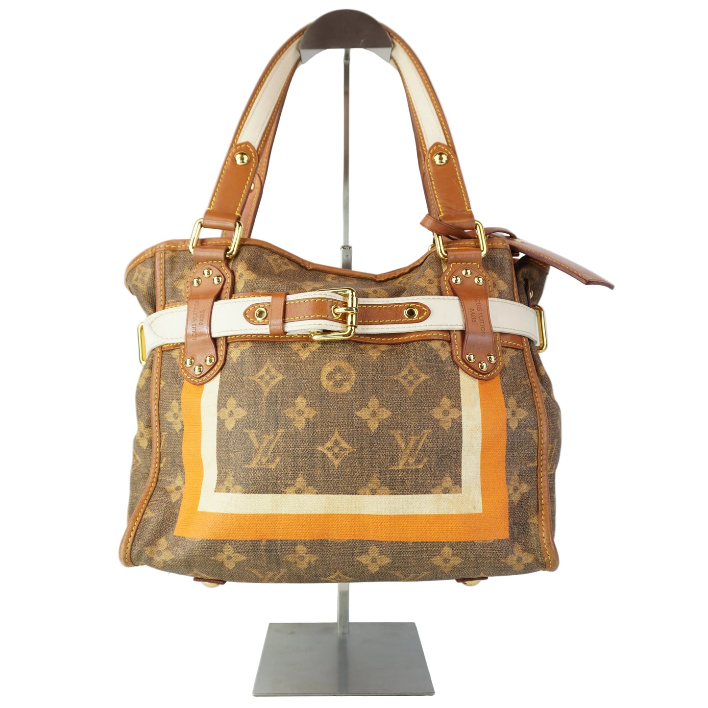Louis Vuitton	Limited Edition Monogram Tisse Rayures PM Tote Bag GHW Medium
