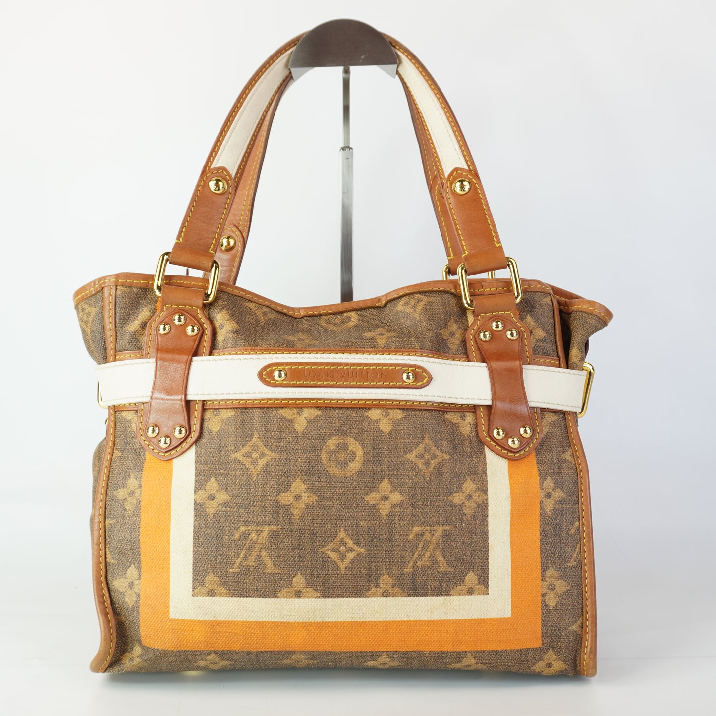 Louis Vuitton	Limited Edition Monogram Tisse Rayures PM Tote Bag GHW Medium