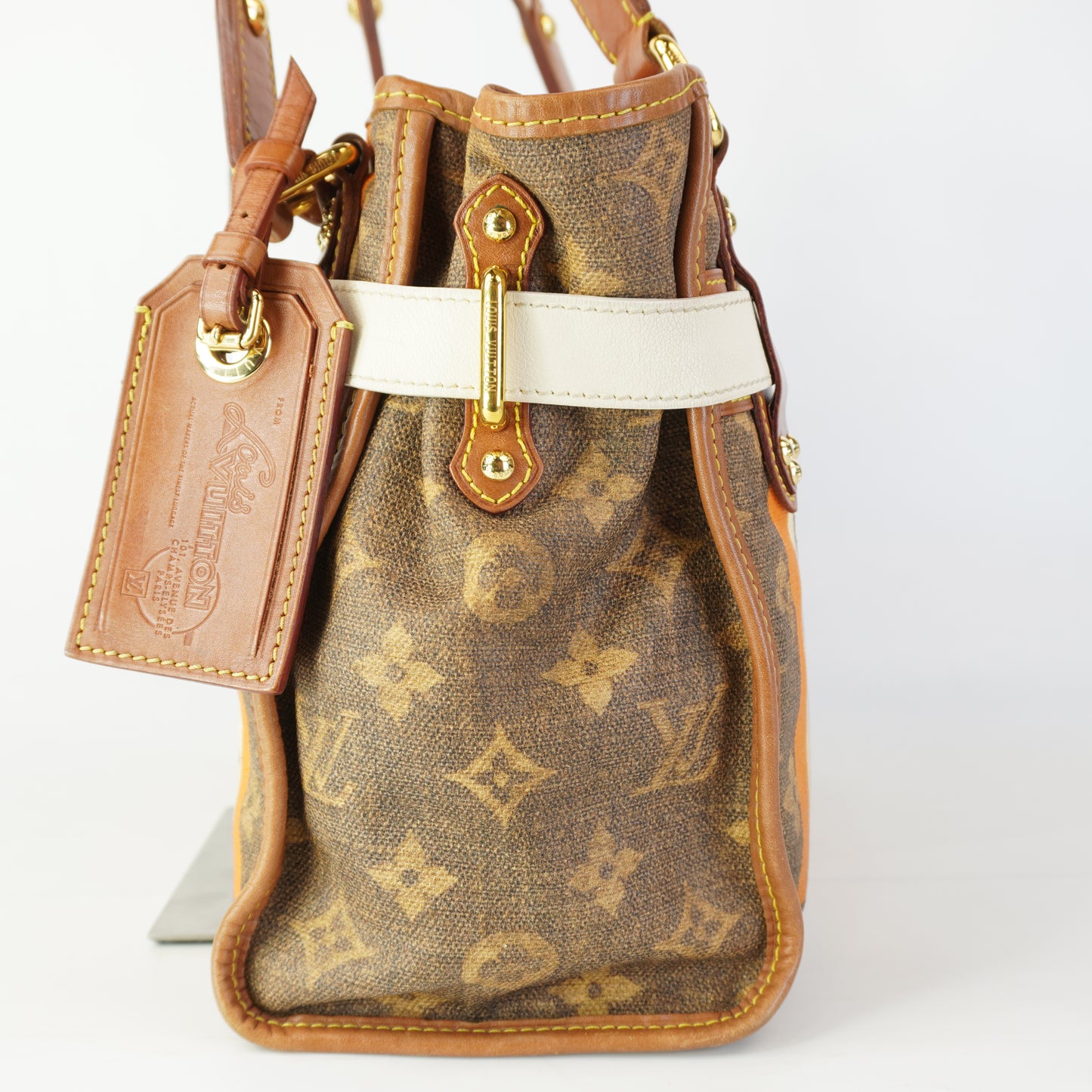 Louis Vuitton	Limited Edition Monogram Tisse Rayures PM Tote Bag GHW Medium
